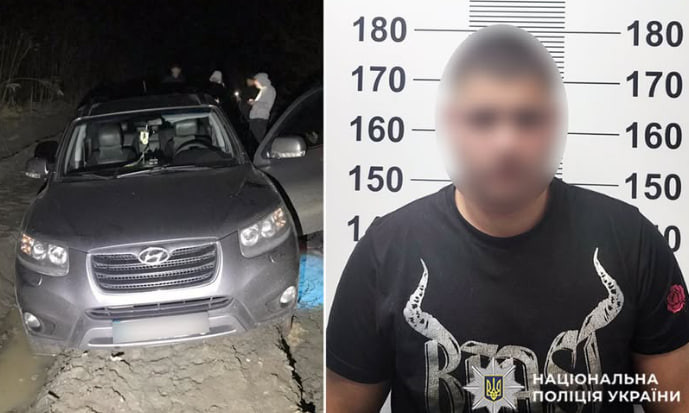 В Хмельницкой области нетрезвый мужчина угнал автомобиль, но доехал лишь до первой грязи