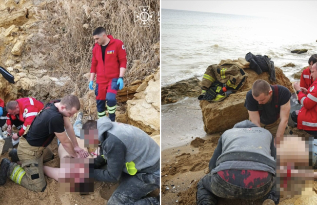 На Одещині двоє чоловіків впали з обриву: один загинув — ДСНС