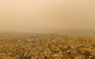 Потужна піщана буря накрила Крит – небо стало червоним, відео