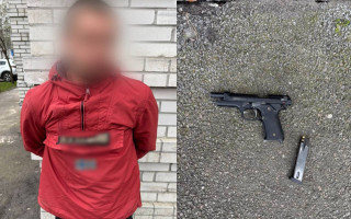 У Святошинському районі Києва нетверезий чоловік розгулював з предметом, схожим на пістолет