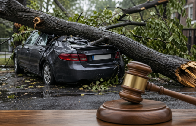 Падіння дерева на авто: суд відмовив у стягненні 50 тисяч грн через розбіжності в доказах і неможливість встановити балансоутримувача