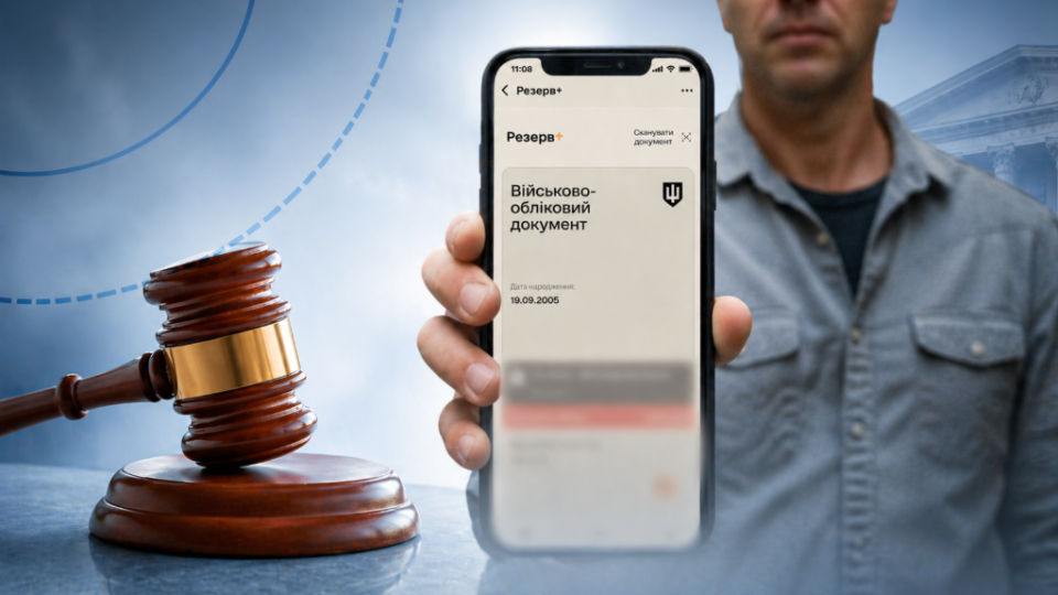 Мужчина, который проживает в Германии, оспорил данные в «Резерв+» о доставлении в ТЦК — суд отказал