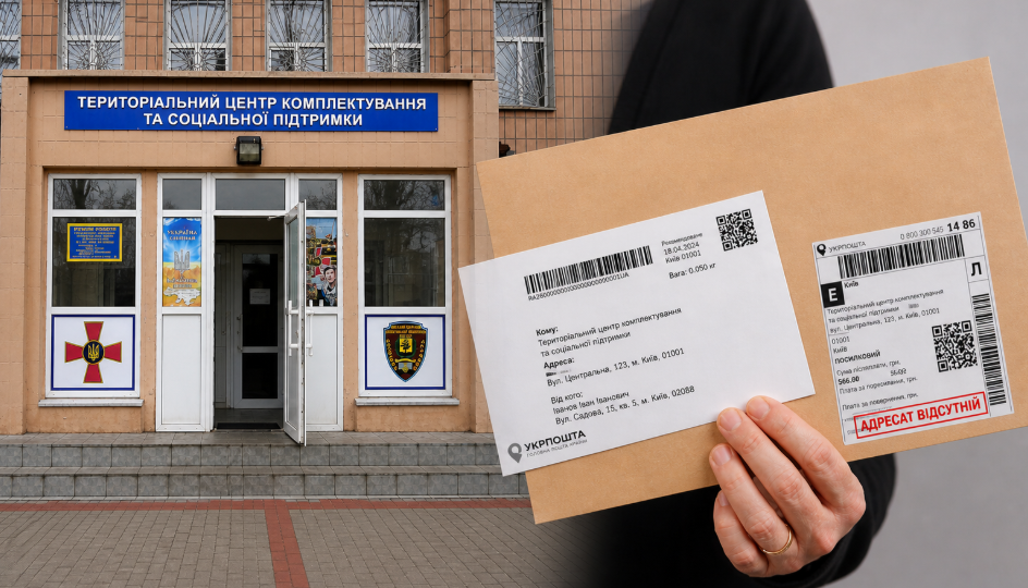 Почта вернула повестку с отметкой «адресат отсутствует» — суд оставил штраф 25 500 грн за неявку в ТЦК