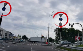 У Києві покарали водія вантажівки, який створив аварійну ситуацію на дорозі — відео