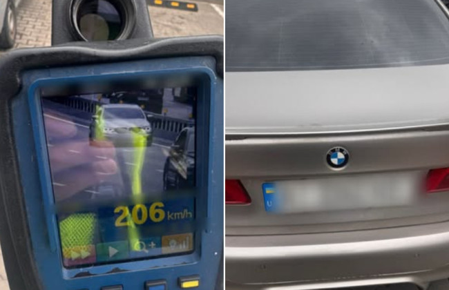 В Киеве наказали водителя BMW, который «летел» со скоростью более 200 км в час