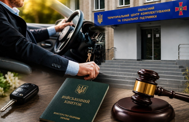 Не явился в ТЦК после повестки и требования: суд временно ограничил военнообязанного в праве вождения авто