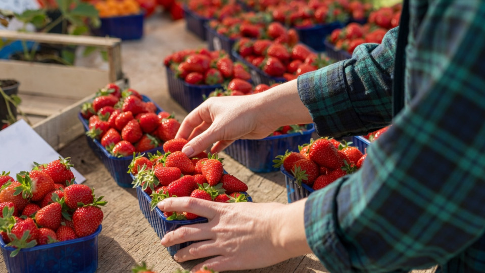 Selling strawberries in the yard near apartment buildings can result in a fine