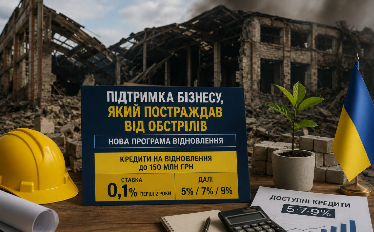 0.1% per annum and up to 150 million UAH: The Cabinet announced assistance for businesses affected by shelling