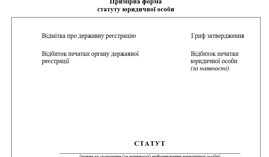 Мін’юст затвердив форми типових документів, що створюються під час діяльності юридичної особи