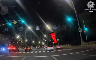 У Києві покарали водія Audi, який проїхав смугою громадського транспорту