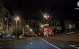В Киеве наказали водителя, пересекшего сплошную линию дорожной разметки