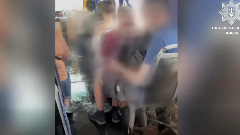 In Kyiv, a minibus driver whose roof leaked during a downpour was fined for faulty transport