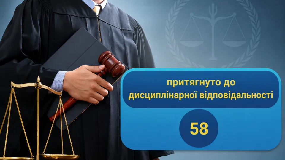 За пів року 58 суддів притягнули до дисциплінарної відповідальності — 20 з них отримали подання про звільнення