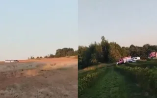 An unknown object fell in Poland during the Russian attack on Ukraine — a crater formed, video