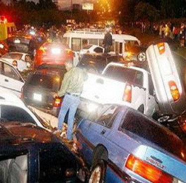 ДТП с "участием" 50 машин произошло в новогоднюю ночь