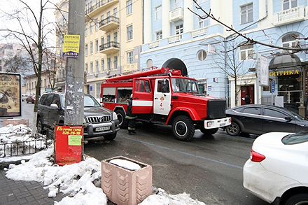В центре Киева горела баня