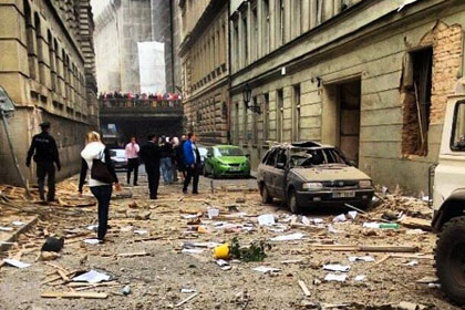 В центре Праги произошел мощный взрыв