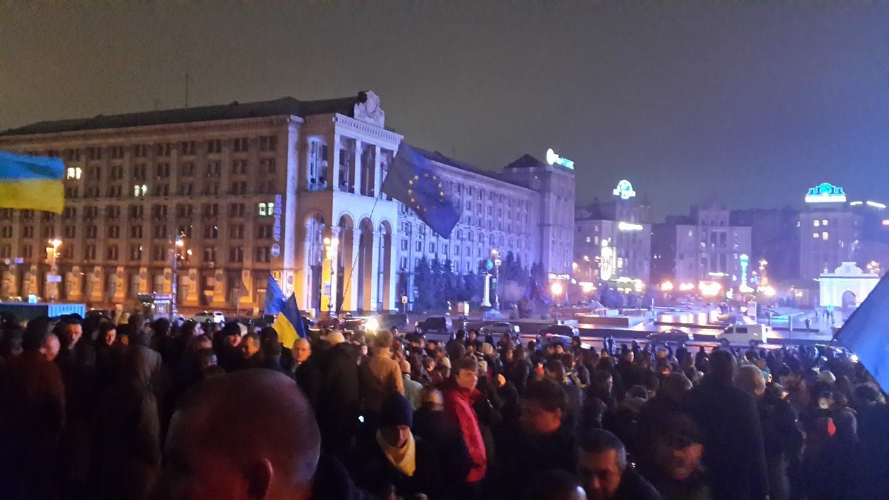 В случае неподписания Соглашения с ЕС митингующие будут требовать импичмента Президента