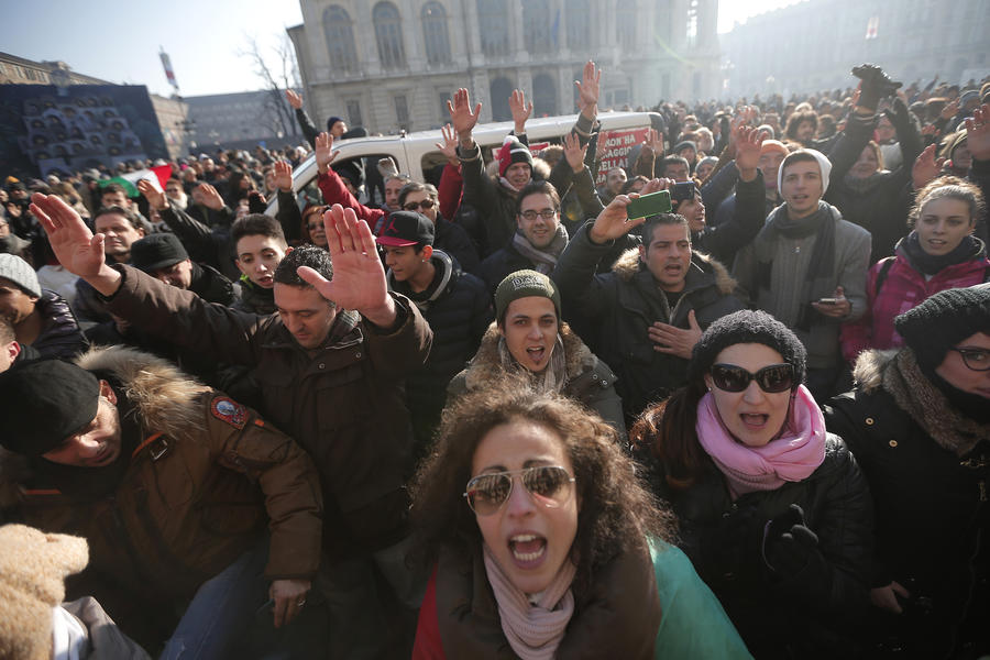 В Италии устроили массовые протесты из-за нынешней экономической политики страны