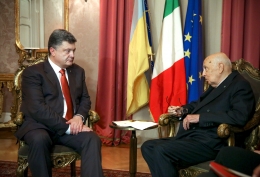 Президенты Украины и Италии обсудили пути мирного урегулирования ситуации на Донбассе