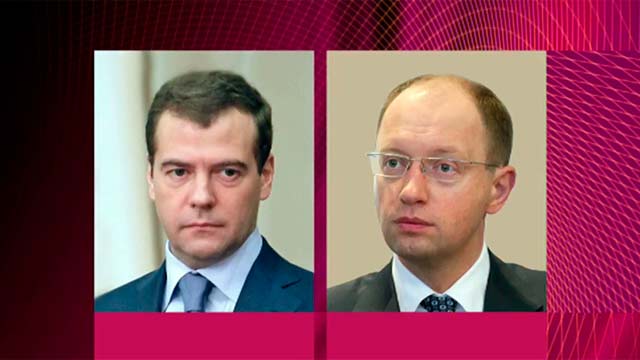 Яценюк и Медведев обсудили финансово-экономическое сотрудничество Украины и РФ