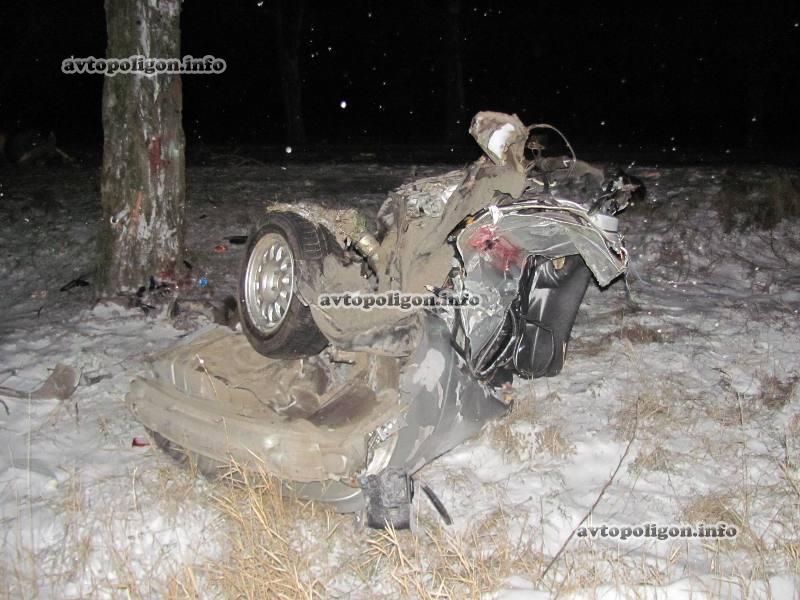 BMW на большой скорости влетел в дерево: В аварии погибли водитель, его жена и дочь