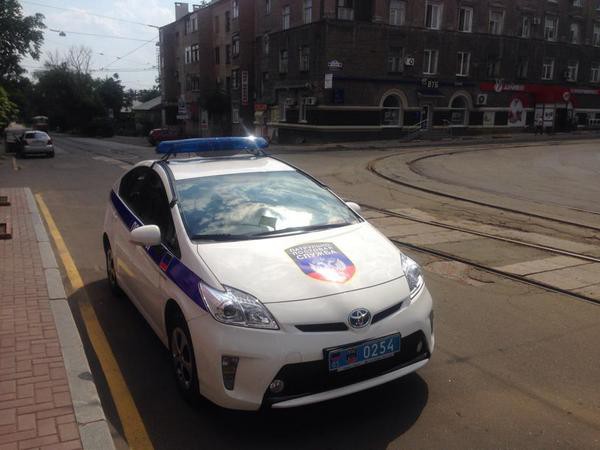 В центре Донецка так называемая "полиция ДНР" попала в очередное ДТП