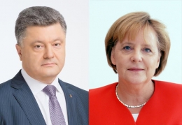 В разговоре с Ангелой Меркель Петр Порошенко призвал ЕС к жесткой реакции на действия боевиков и России
