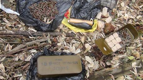 В Донецкой области СБУ изъяла у россиянина полторы тысячи патронов и взрывчатку