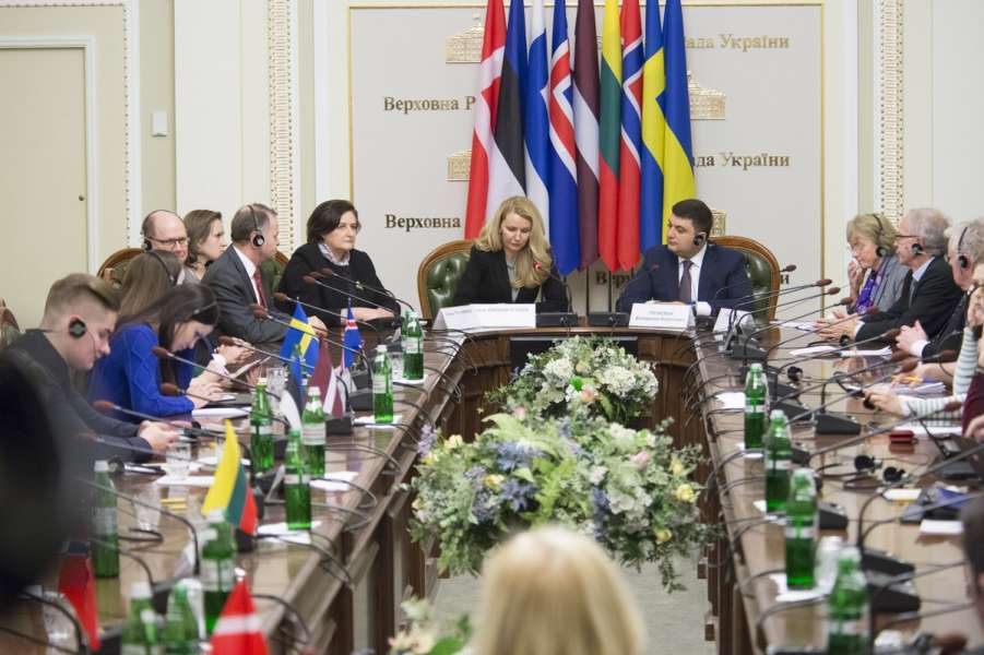 В. Гройсман и Председатели парламентов государств Северной Европы и Балтии обсудили межпарламентское сотрудничество, европейскую интеграцию и выполнение Минских договоренностей