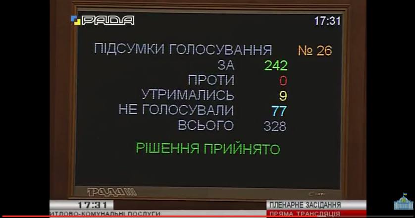 ВРУ приняла за основу законопроект «О жилищно-коммунальных услугах»