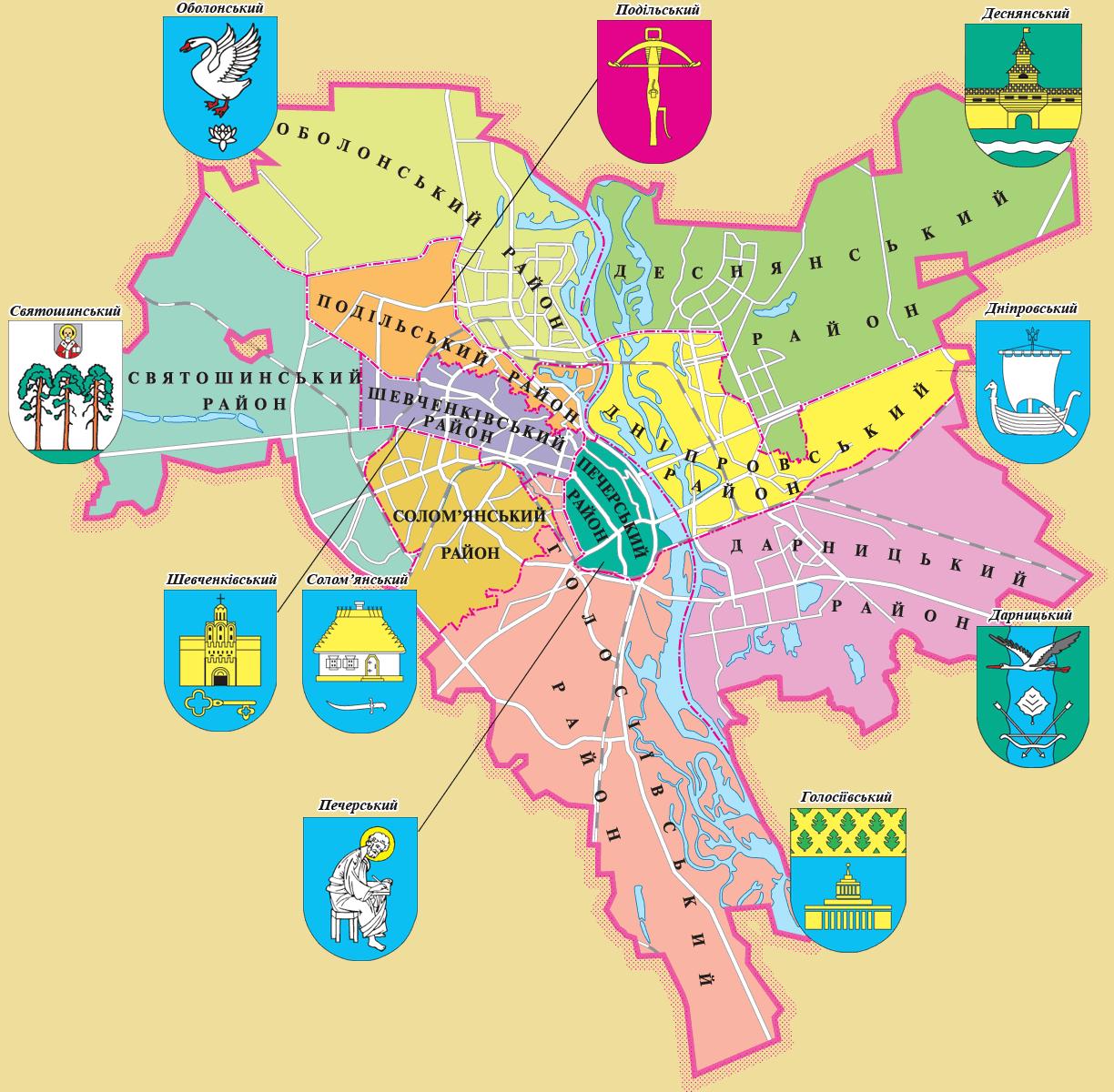 Карта киевского района города донецка