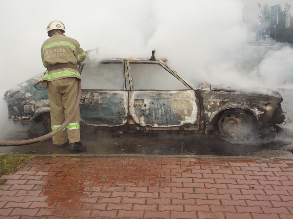 В пункте пропуска на границе с Польшей сгорел автомобиль